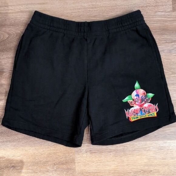 Chalk Line Killer Klowns From Outer Space Black Knit Graphic Shorts Sz L - Picture 1 of 10